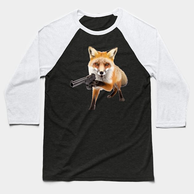 Hunt Saboteurs - Fox - Arm the Animals - Animal Liberation Baseball T-Shirt by RichieDuprey